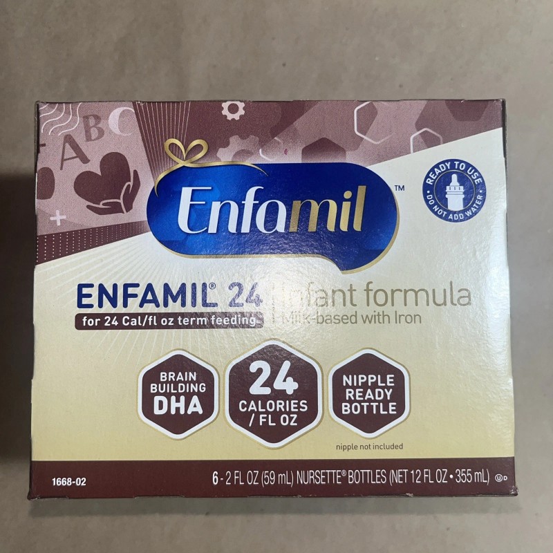 Enfamil 12 Pack!! 2 Fl Oz. Nipple Ready Bottle Enfamil