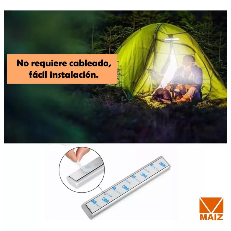 Maíz Lampara Sensor De Movimiento Recargable Usb 10 Focos Led