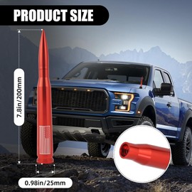 Xinhongfei Car Bullet Antenna car Exterior Accessories American Flag for Truck Radio Antenna for Truck SUV (7.8red)