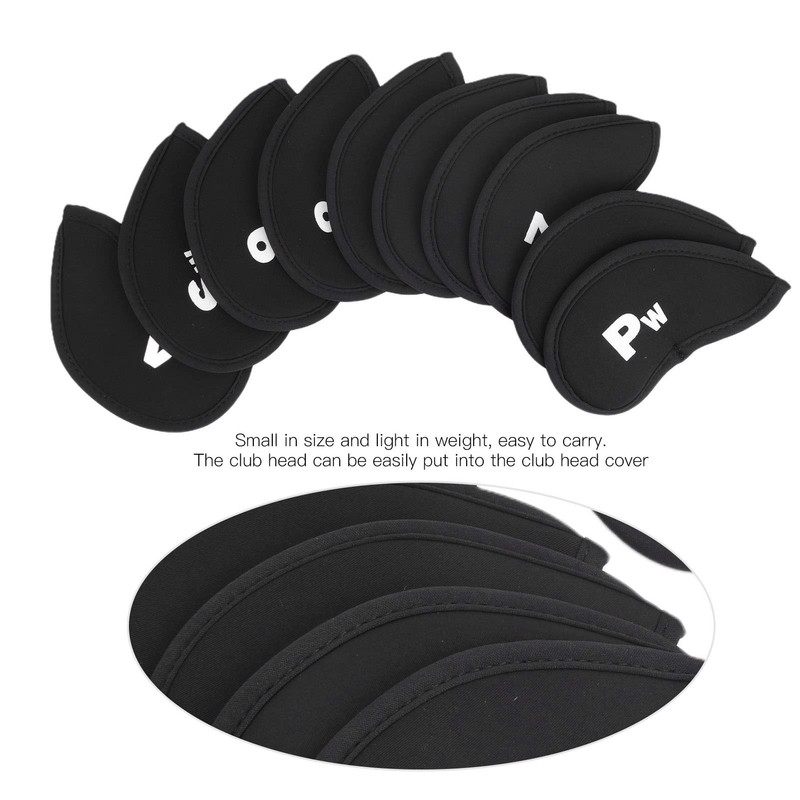 Dilwe 11 piece golf club iron cover, golf iron head