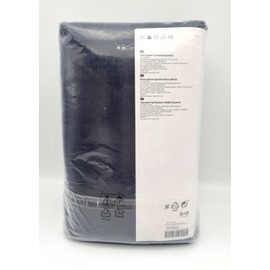 IKEA New IKEA PUDERVIVA Queen DUVET COVER & 2 Pillowcases -CHARCOAL GRAY 100% LINEN