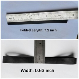 Tactical Rubber Bands Size #107 (7'' x 3/5''), 20 Pcs Black Thick Extra Large Ultra Wide Strong Heavy Duty Rubber Bands for Office, Home, School, Industrial, Outdoor Camping Survival Fishing