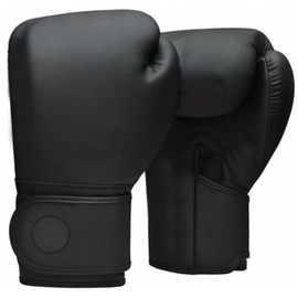 Leather Boxing Gloves - Cow Hide Leather Muay Thai Fighting Gloves With Foam Core and Layers of Gel -Punch Bag Mitts - Shock Absorbing Thumb Lock Protection Sparring Glove (Black, 12 oz)