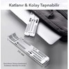 iDock N29-3-Gümüş Katlanır Aluminyum Macbook Laptop Bilgisayar Standı
