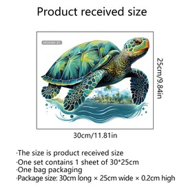 Sea Turtles Toilet Cover Sticker Decals,Sea Turtles Turtle Ocean Waterproof Toilet Lid Tank Seat Decals Cistern Self-Adhesive Bathroom Wall Sticker