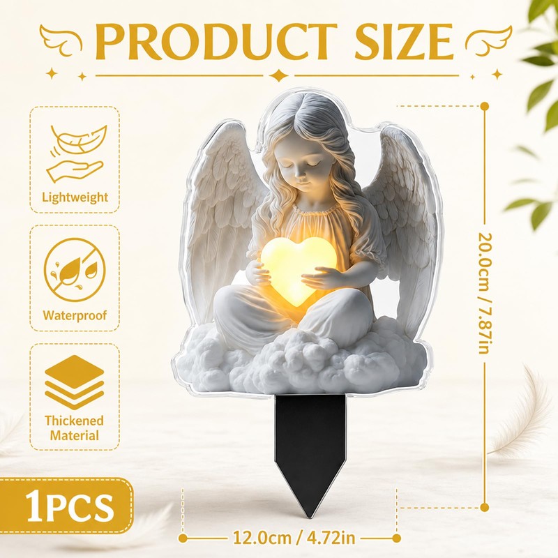 Memorial Garden Ornaments, Angel Garden Ornaments, Angel Ornament for Garden