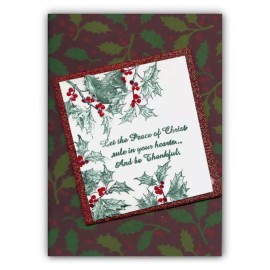 Sweet Grass Stamps Peace of Christ unmounted rubber stamp, religious Christmas blessing #19