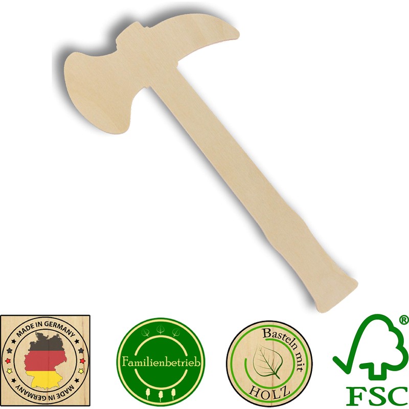 Herr Bo & Co 10 x Tomahawk 3 mm Birch
