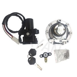 RAYANA Ignition Switch+Gas Fuel Tank Cap+Seat Lock+Keys Compatible For Yamaha MT03 MT09 YZF R1 R6 Fz6 FZ07 FZ8 XJ6 FJ09 FJ13 FZ1 FZ10 FJR1300,Ignition Switch Fuel Gas Cap Cover Seat Lock Key Set