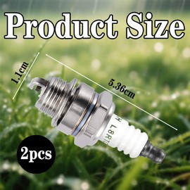 2 x spark plugs, L8RTC, spark plugs for lawnmowers, petrol, spark plugs, 2-stroke, universal spark plug for petrol engines, engines spark plug