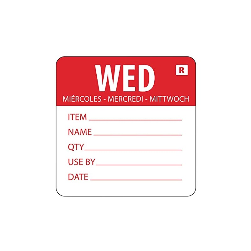 Vogue Day of the Week Prepared Wednesday Red - (Roll