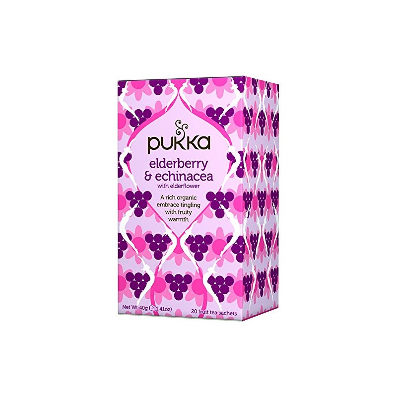 Pukka Organic Elderberry And Echinacea With Elderflower Tea Sachets Tea