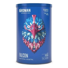 Birdman Falcon Protein Proteína Vegana Orgánica Certificada  Con Enzimas Digestivas Y Probióticos  Sin Gluten  Fresa  510g