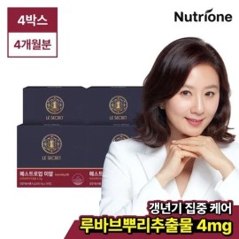 Nutri One Life Le Secret Estro-Up ER 4 boxes (4-month supply) No rhubarb root extract / 르시크릿 에스트로업 이알 4박스(4개월분) 루바브뿌리추출물 없음
