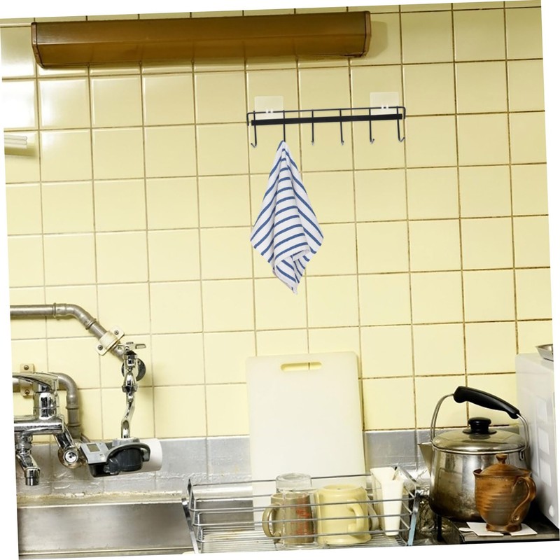 Alipis Hanging Rail Rack Kitchen Utensil Hanger Wall Mount Pot