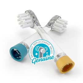 Brusheez Little 2-Pack Replacement Brush Heads - Safe & Gentle Electric Brush Heads for Ages 1-3 Toddlers’ Sonic Toothbrush (Rex The Dinosaur)