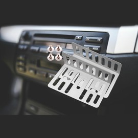 2 DIN Installation Dash Kit, Metal Car Stereo Radio Installation Kit, Universal Double DIN Dash Mount Frame Accessories, 2 Brackets＆4 Screws, 3.15 x 1.88 x 0.94 in