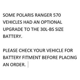 RG14AH-WS; 400 Cold Cranking Amps; For Polaris (2015) Ranger 570 EFI/Ranger 570 EPS battery (Excludes Ranger 570 EPS FULL SIZE)