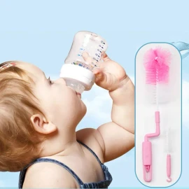Plasticocina Kit Juego Cepillo Lava Biberones Portátil Para Biberón 2 Pzs