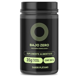 Bajo Zero Protena Hidrolizada, Suplemento Alimenticio, 35g Protena por porcin, 0g Grasas, 0g Azcar, Sabor Pltano, 864g                                