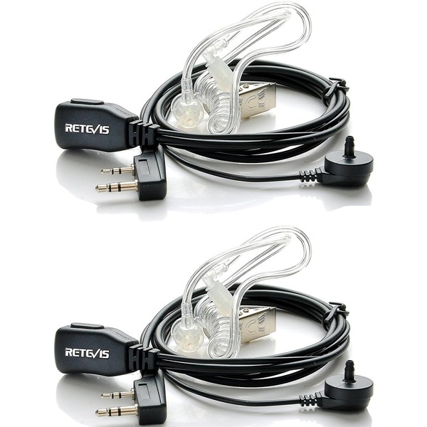 Retevis Walkie Talkie Earpiece with Mic, Comfortable Acoustic Tube, for