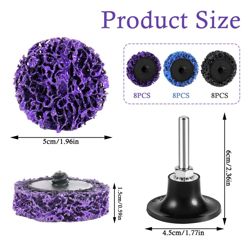 ZDNT Pack of 24 CSD Disc, 50 mm Coarse Cleaning