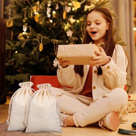 NUOLUX Drawstring Bag, Solid Color, Cotton Pouch, Set of 10, 8.3 x 11.8 inches (21 x 30 cm), Wrapping Supplies, Canvas, Small Items, Travel Storage, Cotton Drawstring Bag, Reusable, Gift Bag, Japanese