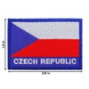 Graphic Dust Czech Republic Flag Embroidered Iron On Patch Applique