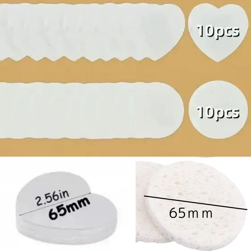 CLAFTLAB SAIL Sponge Paper, 20 Sheets, Heart Shaped Round Set,