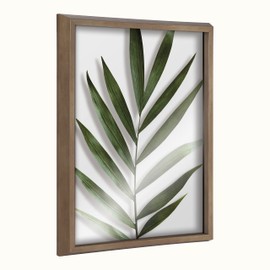 Kate and Laurel Blake Botanical 5F Framed Printed Glass Wall Art by Amy Peterson Art Studio, 16x20 Gold, Decorative Plant Art for Wall