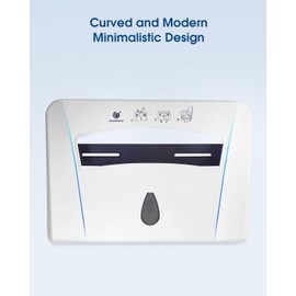 Toilet Seat Cover Dispenser (2-Pcs) Wall Mounted Compatible with Half-fold Disposable Toilet Seat Paper Liners, for Restroom/Bathroom, CHUANGDIAN, White x 2 Pcs