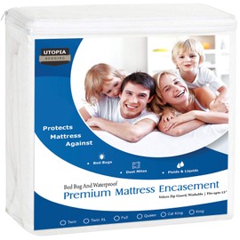Utopia Bedding Premium Zippered Waterproof Mattress Encasement - Zipper Opening Protector - Fits 15 Inches Deep - Bed Bug Proof (Pack of 10, King)