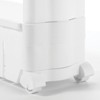mDesign Slim Plastic Rolling Laundry Utility Cart, Portable Storage Organizer