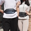[P718] Waterproof Hip Sling Waist Bag for Travel & Hiking Jogging White
