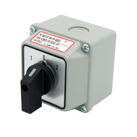 KEYMOO 20A Rotary Changeover Switch, 3 Position 2 Phase 8 Terminals, ON-Off-ON Universal Selector Switch,CE 20/D202.2D (Switch & Exterior Box)