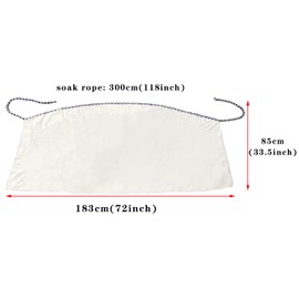 GWEITOOL Dash Protection Window Tint Tools Curved Sided Microfibre Dash Towel with 3 Meter Soak Rope,Windshield Tint Tools for Window Tinting Application (183 x 85 cm)