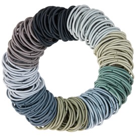 Expressions 216-Piece Hair Elastics Value Pack - Clasp-Free Grey Hair Ties, Durable Ponytail Holders, Classic Elastic Hairties For All Hair Types
