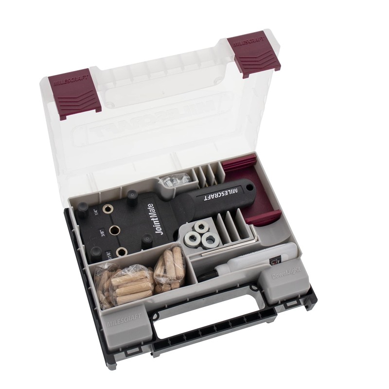 Milescraft 1333 DowelJig Kit - New, Improved, Self-Centering Handheld Dowel