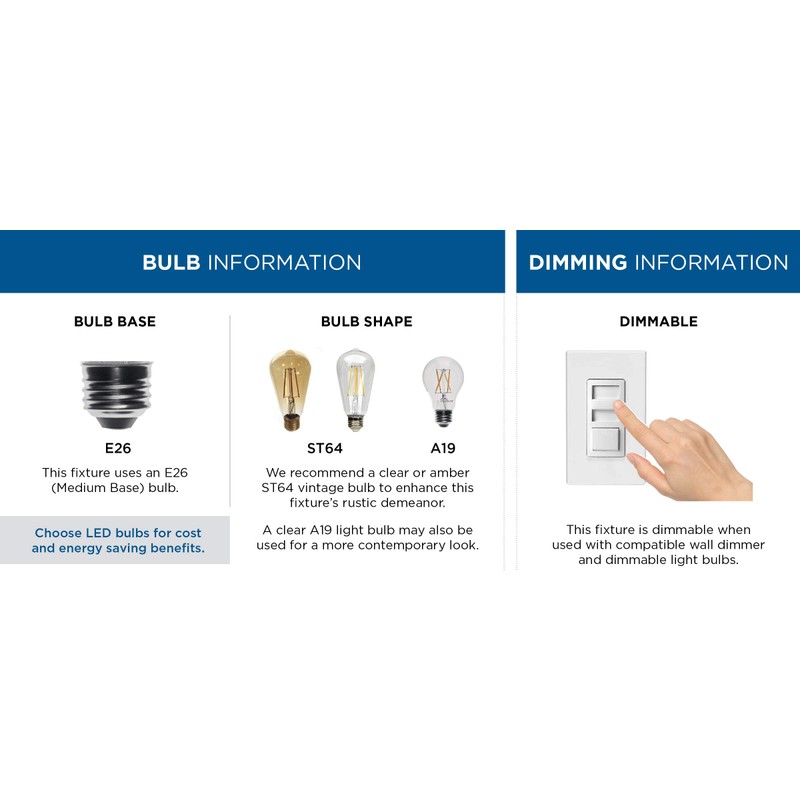 Lassiter Collection Black Three-Light Semi-Flush Mount