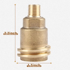 Male 5042 QCC1 Nut, Propane Gas Fitting Hose Adapter with 1/4" Male Pipe Thread Propane Quick Connect Fittings Hose Propane Adapter Solid Brass