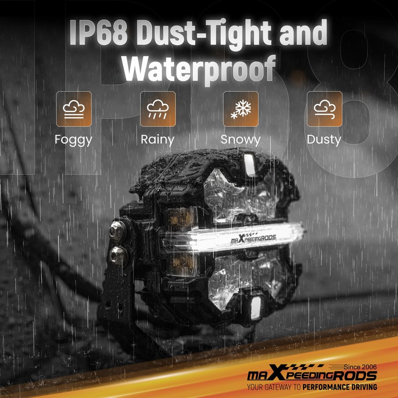 maXpeedingrods 2 X 3.5 Inch Off Road Lights 160W 19200LM,