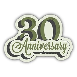 Zirni Anniversary 30 Years Sticker Decal Design