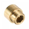 sourcing map Brass Extension Pipe Fitting 15mm G1/2 Female to