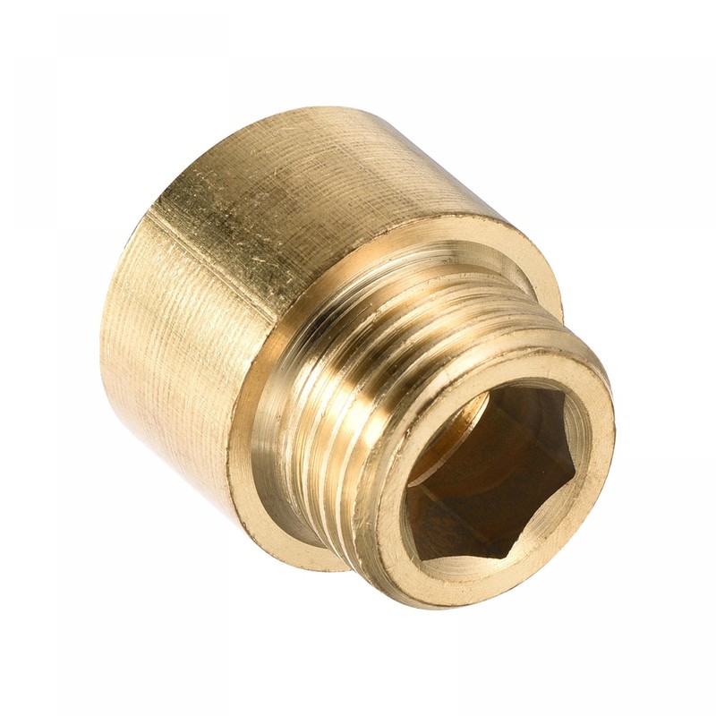 sourcing map Brass Extension Pipe Fitting 15mm G1/2 Female to