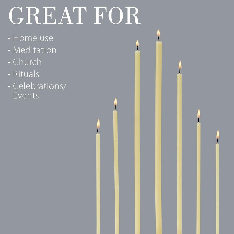 Danilovo Thin Taper Beeswax Candles - Honey-Scented, Decorative Candles Ideal