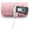 Pink and White Twine,100M/328 Feet Cotton Bakers Twine,Christmas String,Heavy Duty