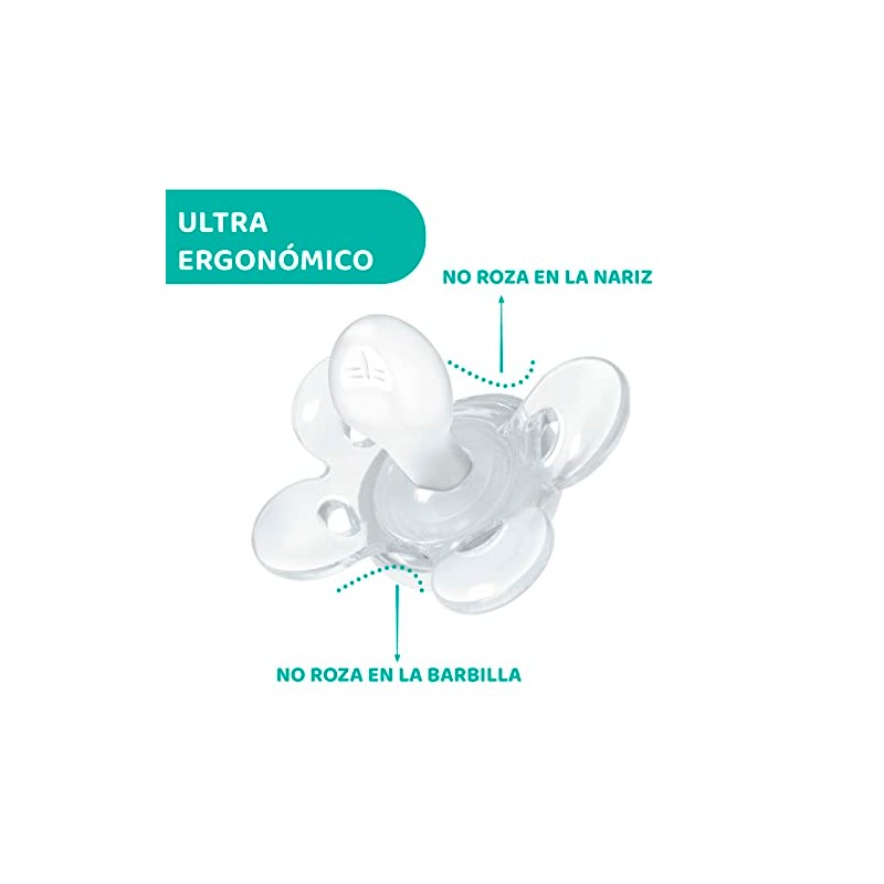 CHICCO, Set de Chupón para Bebé PhysioForma Comfort, 0 a