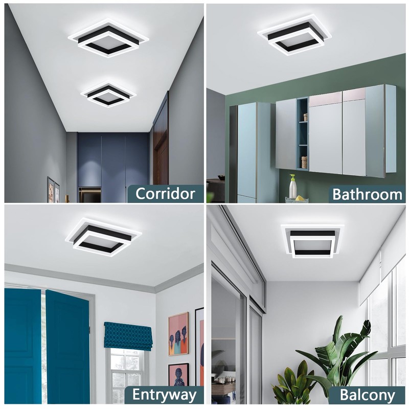 32W Modern LED Ceiling Light, Small Flush Mount Light Fixture,