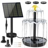 Solar Water Fountain for Bird Bath Upgrade Solar Panel Adjustable