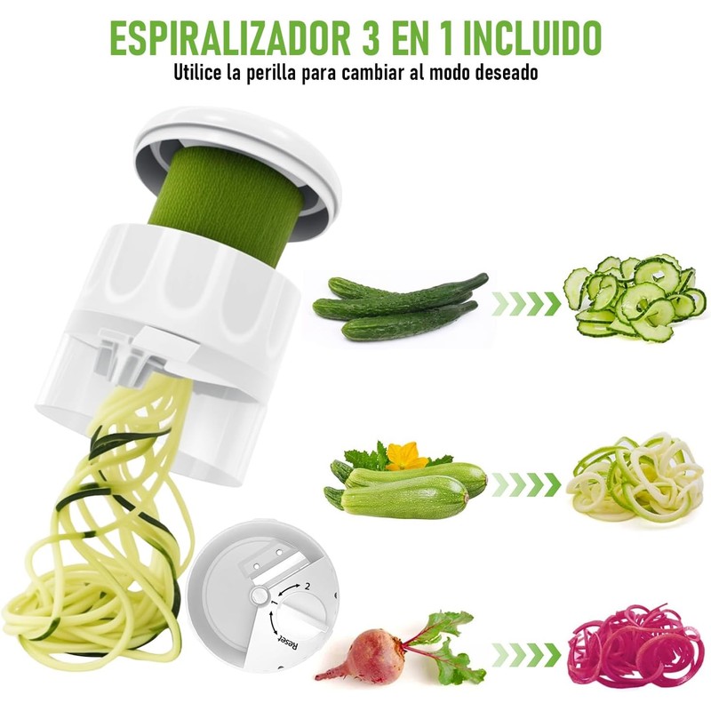 Picador de Verduras Multifunción 16 en 1 con Cuchillas de